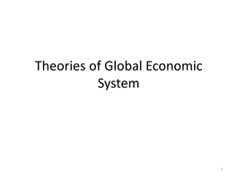 Theories of Economic System