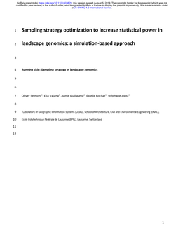 Sampling Strategy Optimization to Increase Statistical Power In