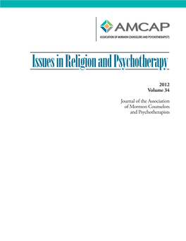 Issues in Religion and Psychotherapy
