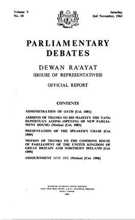 Parliamentary Debates