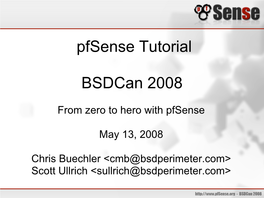 Pfsense Tutorial Slides (Application/Pdf