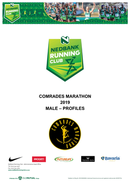 Comrades Marathon 2019 Male – Profiles