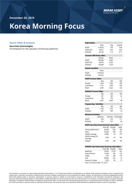 Korea Morning Focus