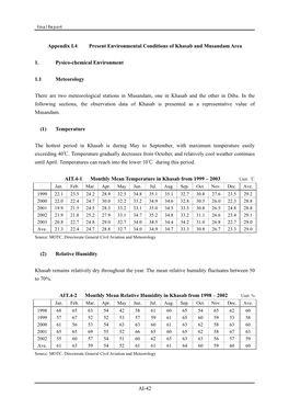 AI-42 Appendix I.4 Present Environmental Conditions Of