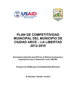 Plan De Competitividad Municipal Del Municipio De Ciudad Arce – La Libertad 2012-2016