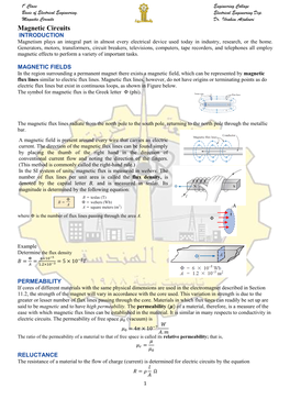 Magnetic Circuits Dr