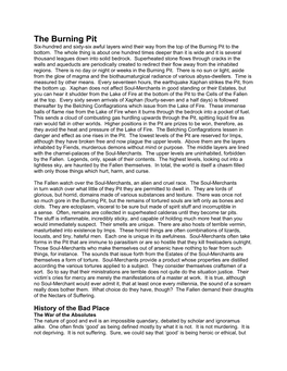 The Burning Pit Six-Hundred and Sixty-Six Awful Layers Wind Their Way from the Top of the Burning Pit to the Bottom