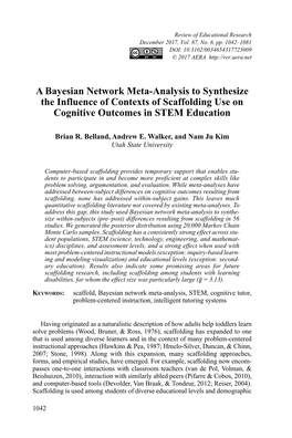 A Bayesian Network Meta-Analysis to Synthesize the Influence of Contexts of Scaffolding Use on Cognitive Outcomes in STEM Education