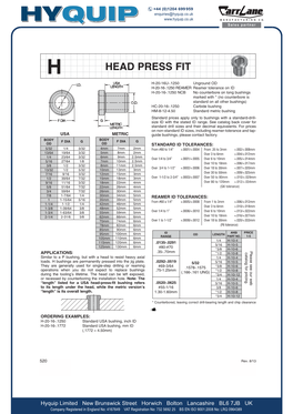 Head Press Fit Bushings