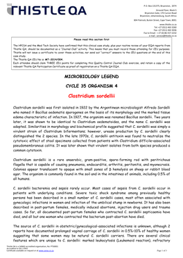 Clostridium Sordellii