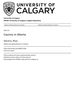 Casinos in Alberta