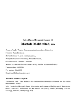 Mostafa Mokhtabad, Phd