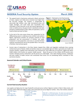 Nigeria Food Security Update, March 2008