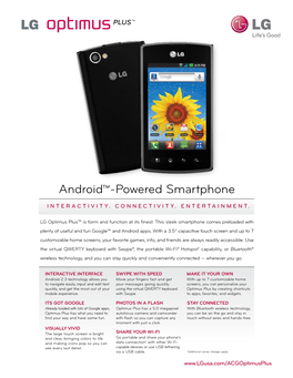 LG Optimus Select Data Sheet