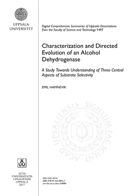 Characterization and Directed Evolution of an Alcohol Dehydrogenase