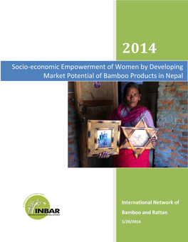 Socio-Economic Empowerment of Women by Developing Market Potential of Bamboo Products in Nepal