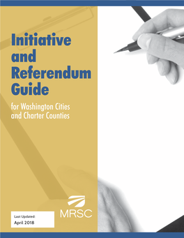 Initiative and Referendum Guide for Washington Cities and Charter Counties