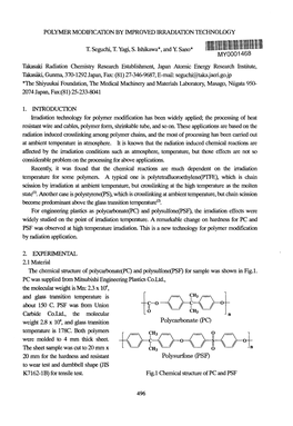 Polycarbonate (PC) Polysurfone (PSF)