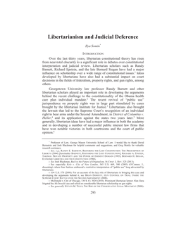Libertarianism and Judicial Deference