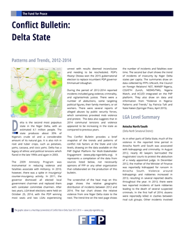 Conflict Bulletin: Delta State