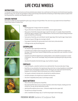 LIFE CYCLE WHEELS INSTRUCTIONS to Create Your Life Cycle Wheel, Print and Cut out the Top and Bottom Pieces (Above)