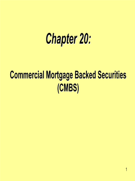 Commercial Mortgage Backed Securities (CMBS)