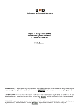 Impact of Transposition on the Generation of Genetic Variability in Prunus Crop Species