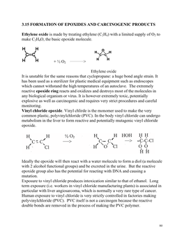 3.15 Formation of Epoxides and Carcinogenic Products