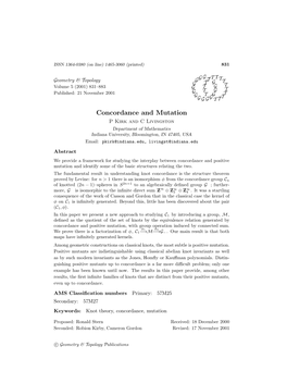 Concordance and Mutation