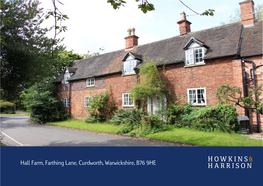 Hall Farm, Farthing Lane, Curdworth, Warwickshire, B76 9HE