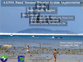 GNSS Based Tsunami Warning System Augmentation for the Indo