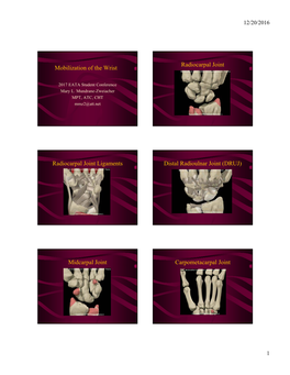 (DRUJ) Midcarpal Joint Carpometa