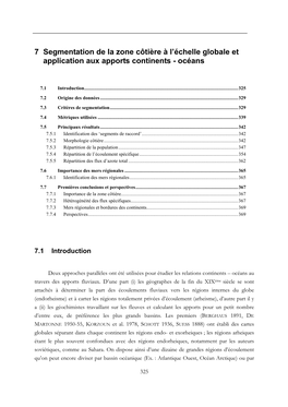 7 Segmentation De La Zone Côtière À L'échelle Globale Et