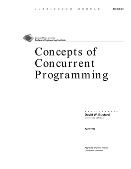 Concepts of Concurrent Programming