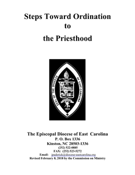 Steps Toward Ordination to the Priesthood