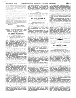 CONGRESSIONAL RECORD— Extensions of Remarks E1813 HON