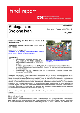 Madagascar: Cyclone Ivan