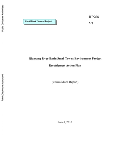 Annex 1 Resettlement Policy Framework