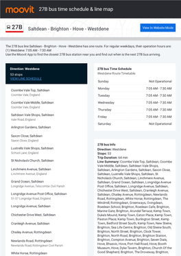 27B Bus Time Schedule & Line Route