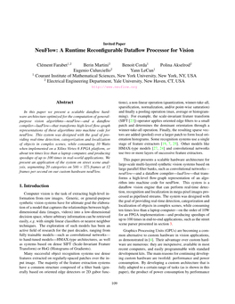 Neuflow: a Runtime Reconfigurable Dataflow Processor for Vision