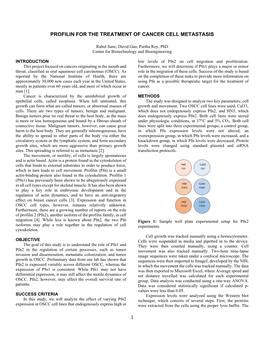 Profilin for the Treatment of Cancer Cell Metastasis