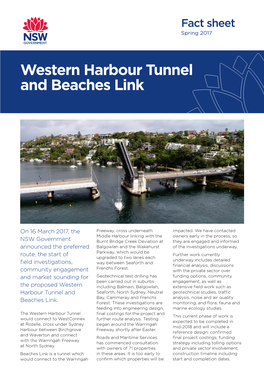 Western Harbour Tunnel and Beaches Link