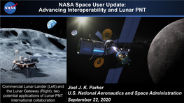 NASA Space User Update: Advancing Interoperability and Lunar PNT