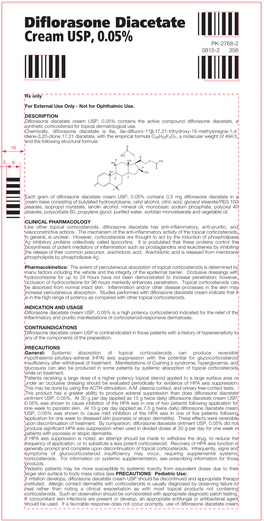 Diflorasone Diacetate Cream USP, 0.05% Should Not Be Used in the Treatment of Rosacea Or Perioral for External Use Only - Not for Ophthalmic Use