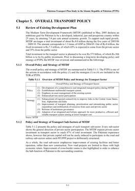 Chapter 5. OVERALL TRANSPORT POLICY