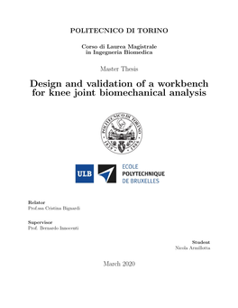 Design and Validation of a Workbench for Knee Joint Biomechanical Analysis