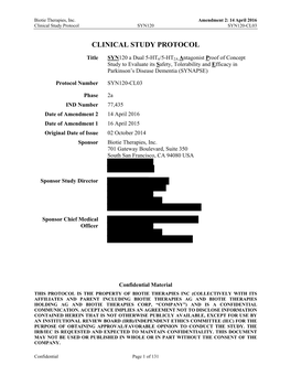 Clinical Study Protocol SYN120 SYN120-CL03