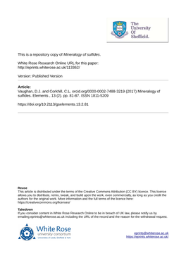 Mineralogy of Sulfides