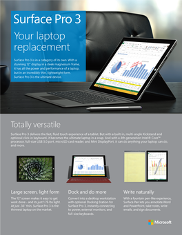 Surface Pro 3 Your Laptop Replacement