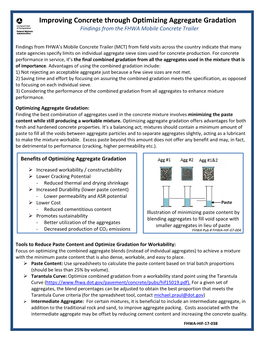 Improving Concrete Through Optimizing Aggregate Gradation Findings from the FHWA Mobile Concrete Trailer